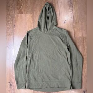 Olive Green Men's Waffle Knit Hoodie